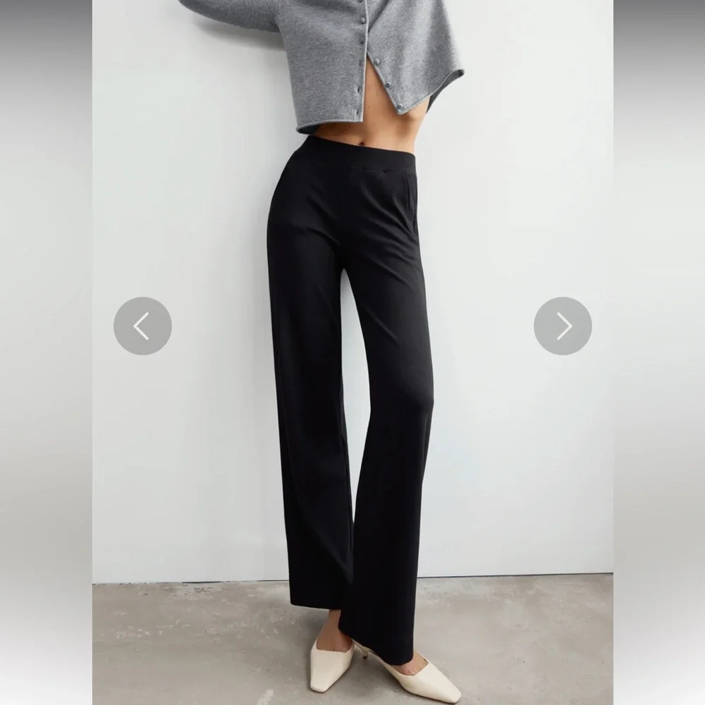AYR High Hopes Black Wide Leg Women's Pants, XL (S and R Lengths Available) - Picture 1 of 13